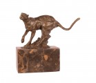 Bronzová socha pumy leopard