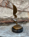 Bronzová soška čápa - styl art deco