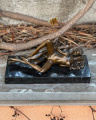 Erotická bronzová soška - sex - nahá žena a muž 2