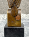 Soška Sovy z bronzu 3 steampunk