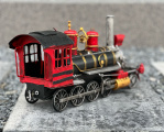 Retro model lokomotivy - červený