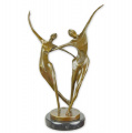 Velká socha Taneční pár milenců z bronzu - modern art