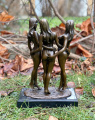 Erotická bronzová socha Tři Grácie nahé