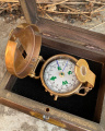 Mosazný kompas v dřevěném boxu 2