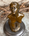 Erotická bronzová socha - Svázaná nahá žena