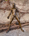 Erotická bronzová soška - Skupinový sex - nahé ženy a muž