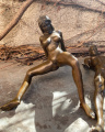 Erotická bronzová soška - Skupinový sex - nahé ženy a muž
