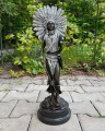 Austria bronz soška figurka Žena Indiánka s puškou