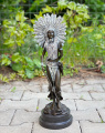Austria bronz soška figurka Žena Indiánka s puškou 