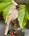 Bronzová soška figurka pták s chocholkou