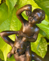 Bronzová socha soška Ďábel a malý Bacchus