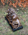 Velká luxusní bronzová socha lva
